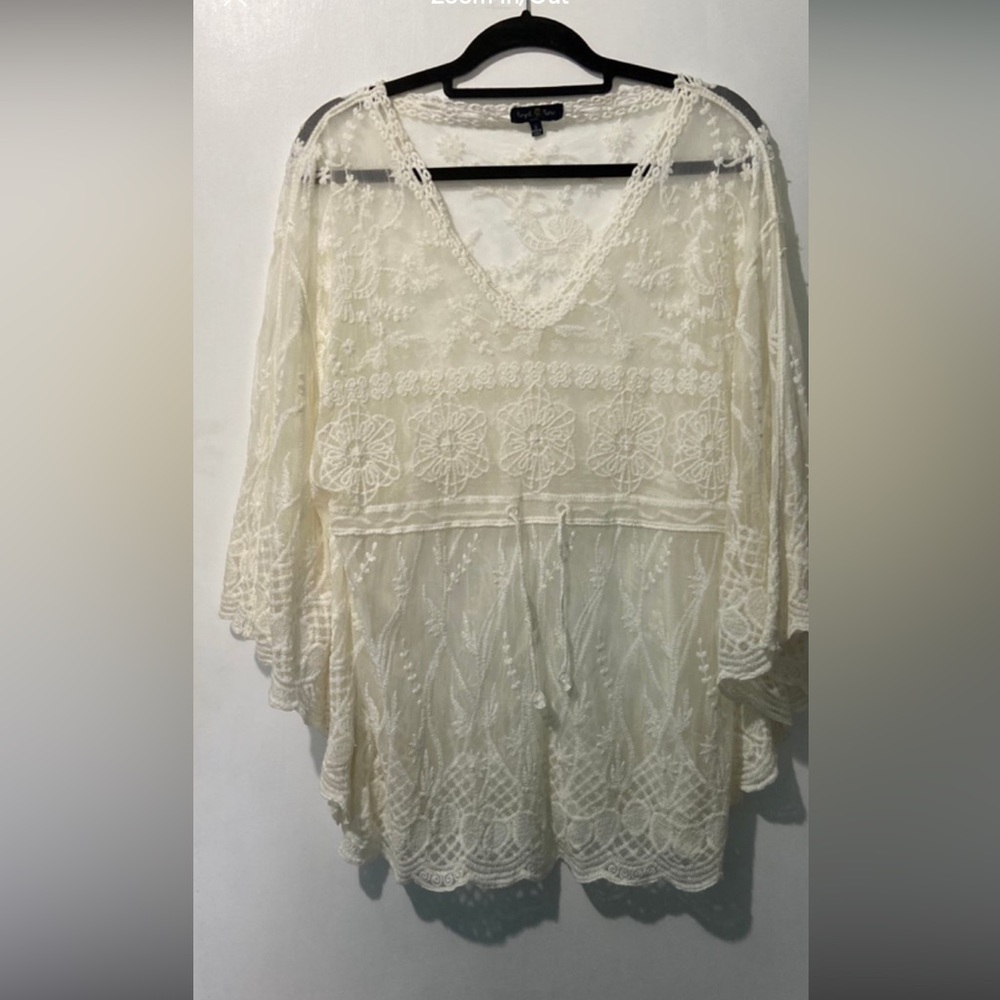 Cream colored beach cover